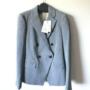 Theory Double-Breasted Angled Blazer Jacket